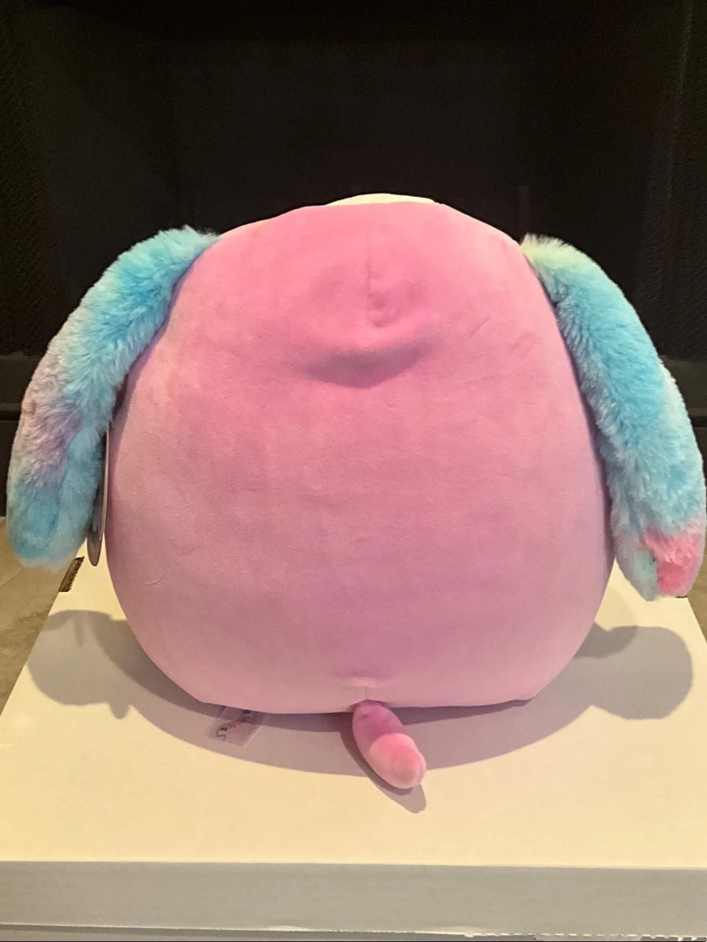 Squishmallows Pink Plush Puppy with Blue Pastel Ears